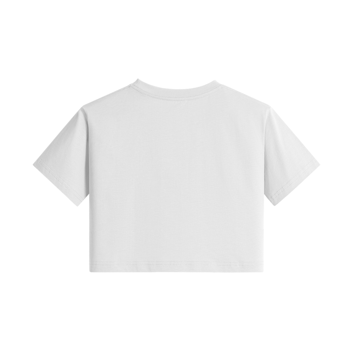 Women’s Good Girls Love Cowboys Cropped Tee from Sundown Ranch Co., white color, back view
