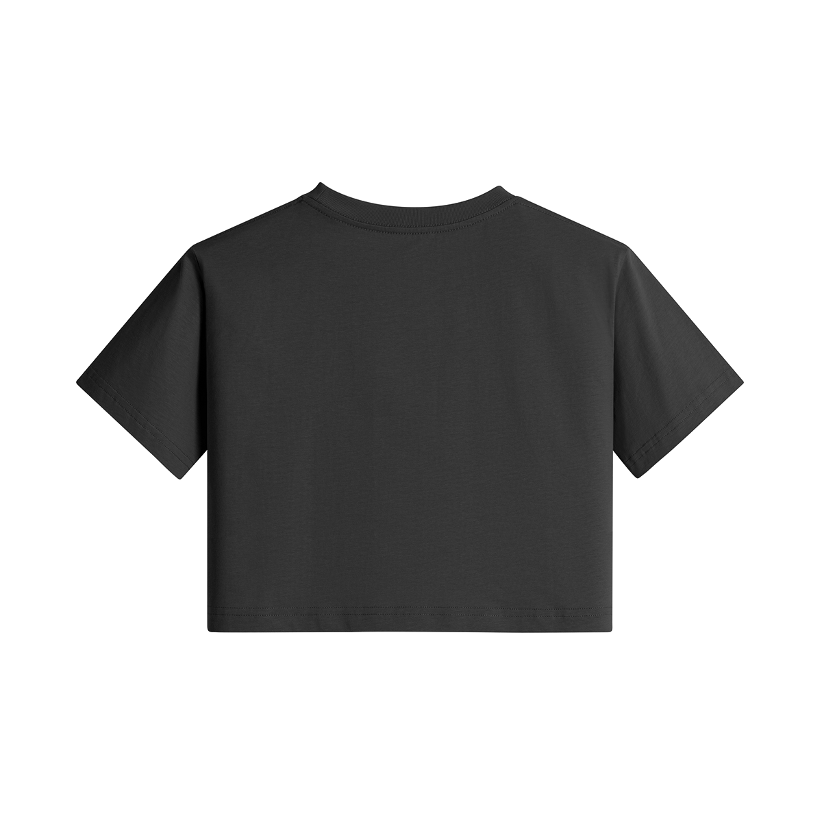 Women’s Good Girls Love Cowboys Cropped Tee from Sundown Ranch Co., black color, back view